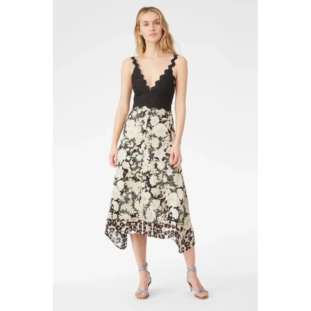 Rebecca Taylor Black Scalloped Edge Bralette US 4